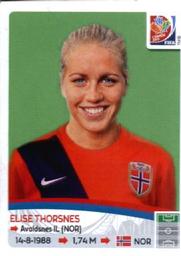 2015 Panini Women's World Cup Stickers #155 Elise Thorsnes Front