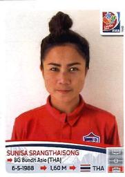 2015 Panini Women's World Cup Stickers #163 Sunisa Srangthaisong Front