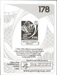 2015 Panini Women's World Cup Stickers #178 Erina Yamane Back