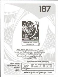 2015 Panini Women's World Cup Stickers #187 Emi Nakajima Back