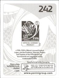 2015 Panini Women's World Cup Stickers #242 Mayra Fabiola Olvera Back