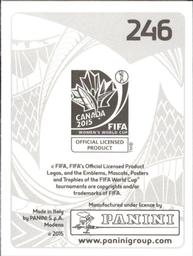 2015 Panini Women's World Cup Stickers #246 Giannina Lattanzio Back