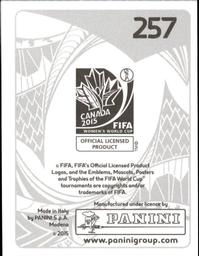 2015 Panini Women's World Cup Stickers #257 Kelley O'Hara Back
