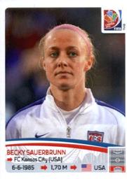 2015 Panini Women's World Cup Stickers #259 Becky Sauerbrunn Front