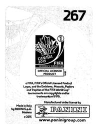 2015 Panini Women's World Cup Stickers #267 Christen Press Back