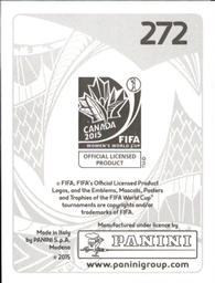 2015 Panini Women's World Cup Stickers #272 Brianna Davey Back
