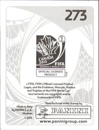 2015 Panini Women's World Cup Stickers #273 Lydia Williams Back