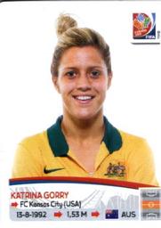 2015 Panini Women's World Cup Stickers #278 Katrina Gorry Front