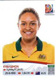 2015 Panini Women's World Cup Stickers #288 Kyah Simon Front