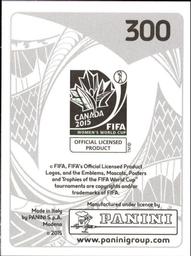 2015 Panini Women's World Cup Stickers #300 Elin Rubensson Back