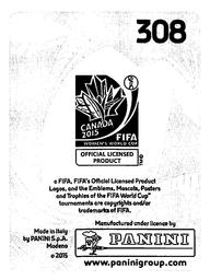 2015 Panini Women's World Cup Stickers #308 Nigeria Logo Back