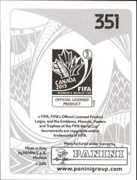 2015 Panini Women's World Cup Stickers #351 Kim Doyeon Back