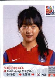 2015 Panini Women's World Cup Stickers #352 Seo Hyunsook Front