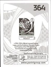 2015 Panini Women's World Cup Stickers #364 Yoo Younga Back