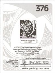 2015 Panini Women's World Cup Stickers #376 Vicky Losada Back