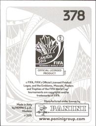 2015 Panini Women's World Cup Stickers #378 Virginia Torrecilla Back