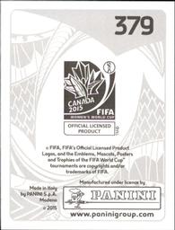 2015 Panini Women's World Cup Stickers #379 Sonia Bermudez Back