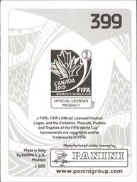 2015 Panini Women's World Cup Stickers #399 Melissa Herrera Back