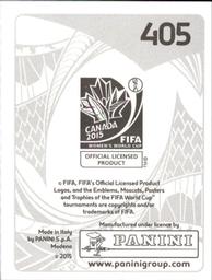 2015 Panini Women's World Cup Stickers #405 Sarah Bouhaddi Back