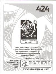 2015 Panini Women's World Cup Stickers #424 Karen Bardsley Back