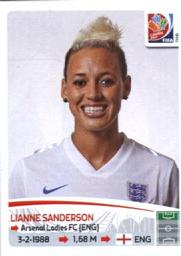 2015 Panini Women's World Cup Stickers #440 Lianne Sanderson Front