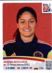 2015 Panini Women's World Cup Stickers #443 Sandra Sepulveda Front