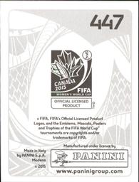 2015 Panini Women's World Cup Stickers #447 Natalia Gaitan Back