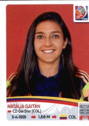 2015 Panini Women's World Cup Stickers #447 Natalia Gaitan Front