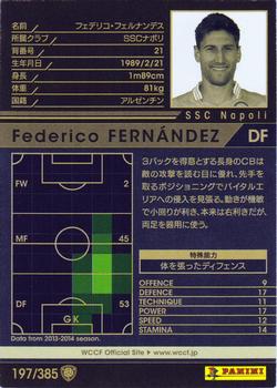 2013-14 Panini/Sega World Club Champion Football #197 Federico Fernandez Back