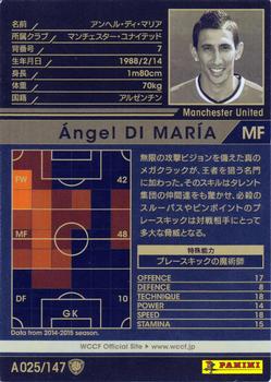 2014-15 Panini/Sega World Club Champion Football Opening Edition #A025 Angel di Maria Back