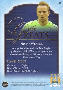 2015 Futera Unique Manchester City #50 Nicky Weaver Back