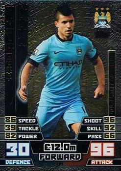 2014-15 Topps Match Attax Premier League Extra - Limited Edition Gold #LE1 Sergio Aguero Front