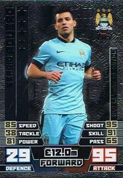2014-15 Topps Match Attax Premier League Extra - Limited Edition Silver #LE1 Sergio Aguero Front