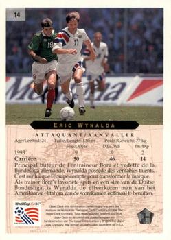 1994 Upper Deck World Cup Contenders French/Dutch #14 Eric Wynalda Back