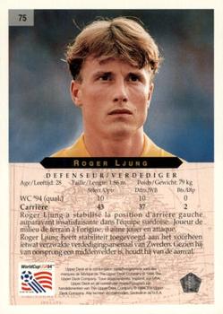 1994 Upper Deck World Cup Contenders French/Dutch #75 Roger Ljung Back
