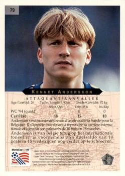 1994 Upper Deck World Cup Contenders French/Dutch #79 Kennet Andersson Back