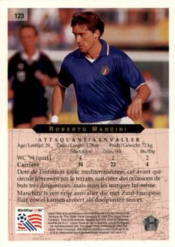 1994 Upper Deck World Cup Contenders French/Dutch #123 Roberto Mancini Back