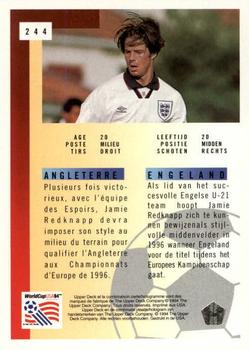 1994 Upper Deck World Cup Contenders French/Dutch #244 Jamie Redknapp Back