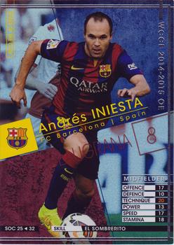 2014-15 Panini/Sega World Club Champion Football Opening Edition - Stars of the Club #SOC 25 Andres Iniesta Front