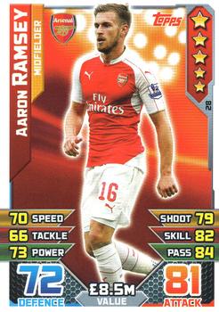 2015-16 Topps Match Attax Premier League #28 Aaron Ramsey Front