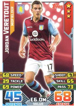 2015-16 Topps Match Attax Premier League #45 Jordan Veretout Front