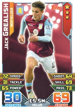 2015-16 Topps Match Attax Premier League #49 Jack Grealish Front