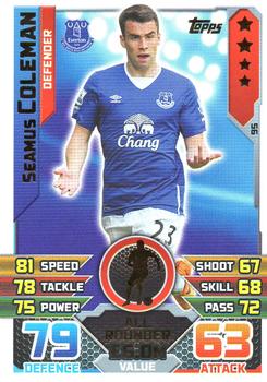 motm Card-Seamus COLEMAN di Everton MATCH Attax 2013/14 
