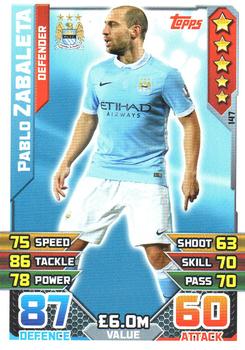 2015-16 Topps Match Attax Premier League #147 Pablo Zabaleta Front