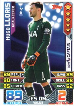 2015-16 Topps Match Attax Premier League #290 Hugo Lloris Front