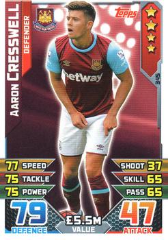 2015-16 Topps Match Attax Premier League #345 Aaron Cresswell Front