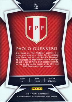 2015-16 Panini Select #10 Paolo Guerrero Back
