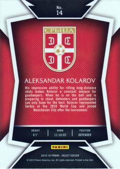 2015-16 Panini Select #14 Aleksandar Kolarov Back