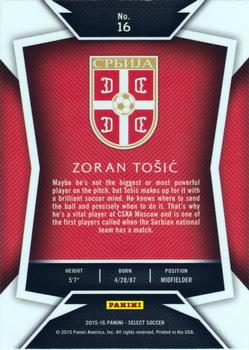2015-16 Panini Select #16 Zoran Tosic Back