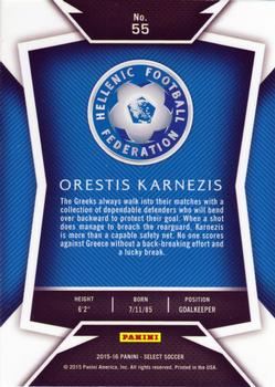2015-16 Panini Select #55 Orestis Karnezis Back